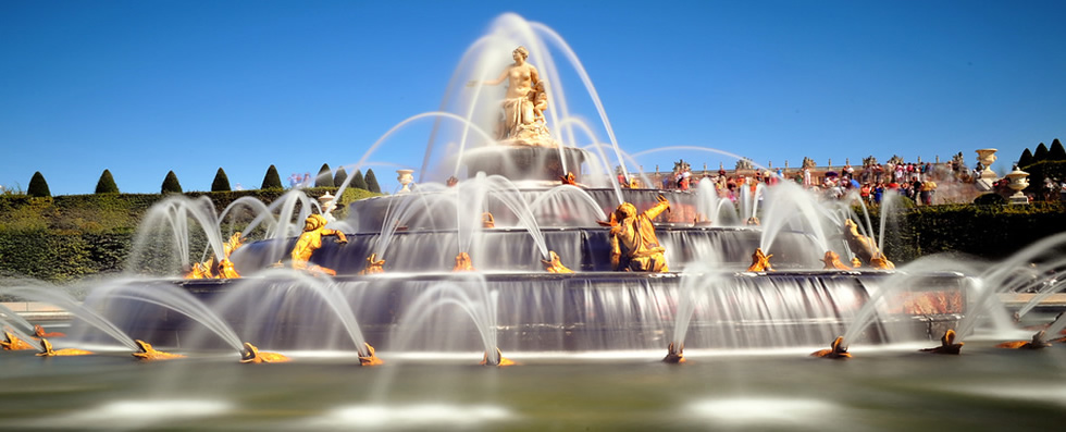 Les fontaines du jardin de Versailles (Paris, FRANCE)